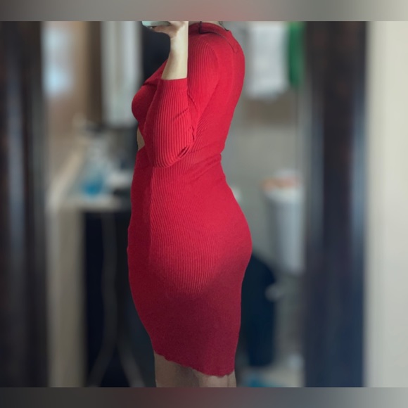 Red Midi Dress - Picture 2 of 2